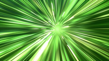Obraz premium A green light that is very bright and has a lot of energy