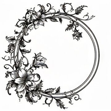 Ornate floral frame with intricate details