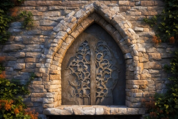 Fototapeta premium Stone Archway with Intricate Design
