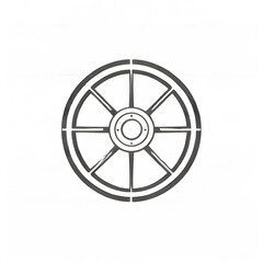 Obraz premium Tire logo icon on white background, Generative AI