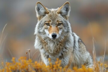 Silent Prowler: A Sleek Coyote Navigating the Wild with Keen Senses