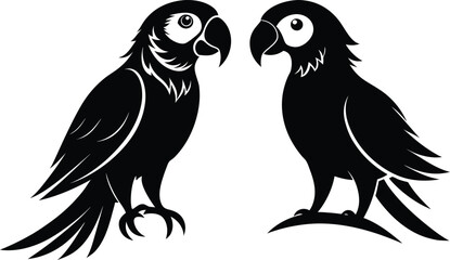 Parrot vector silhouette