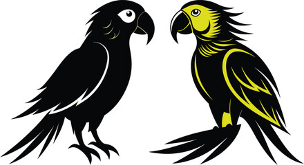 Parrot vector silhouette