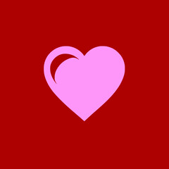 heart icon, flat design style