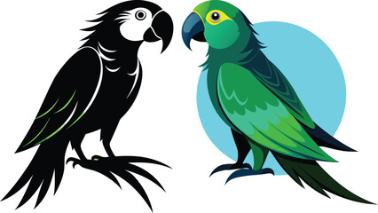Parrot vector silhouette