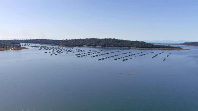 Lake Oroville's Bidwell Canyon Marina aerial view.