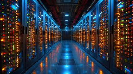 Server Room Interior: A Glimpse into the Heart of Digital Infrastructure