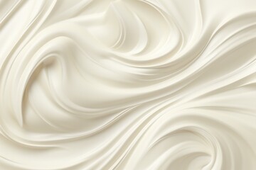 Obraz premium Elegant and sophisticated seamless creamy swirls background with smooth and gentle flowing lines in a luxurious monochrome beige color, perfect for contemporary fashion and modern textile design