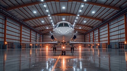 Private Jet in Hangar