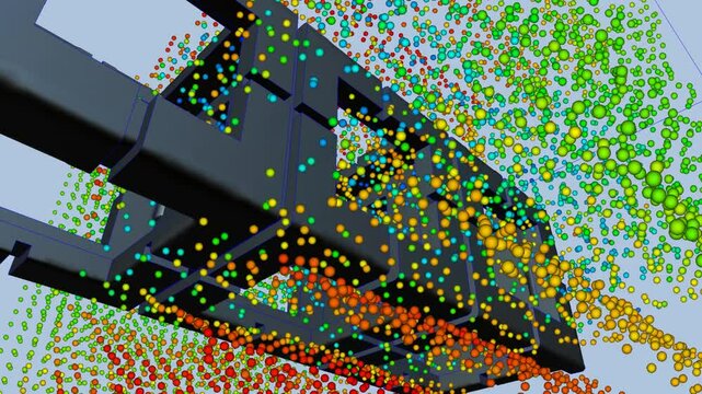 CFD simulation Computational fluid dynamics - frame airflow simulation