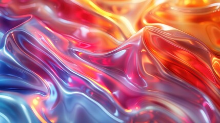 Abstract Colorful Liquid Metal