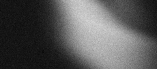 Black white noise texture background, grainy gray monochrome abstract gradient banner, dark poster header design