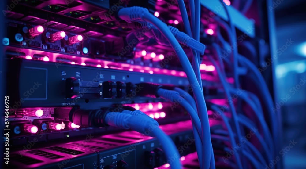 Wall mural data center and network devices in high performance operation