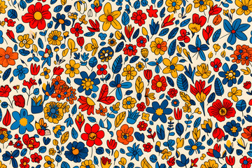 Colorful flower pattern background