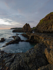 Beautiful rocky coastline of Kiama, Australia.