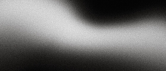 Black white grainy background, monochrome gray noisy texture dark grunge banner, header poster cover backdrop design