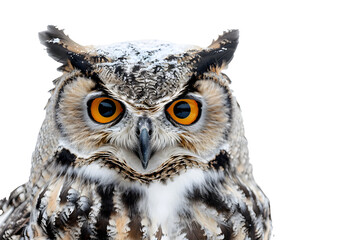 Fototapeta premium great horned owl, transparent background, PNG file
