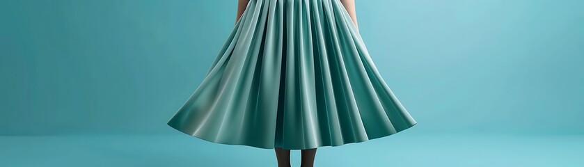 Teal Skirt Illustration
