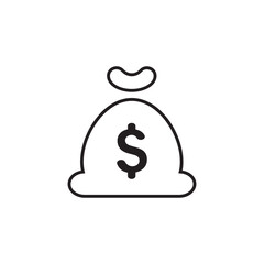 finance and money outline line black icons 1