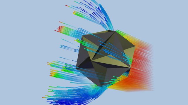 CFD simulation Computational fluid dynamics - Star airflow simulation	