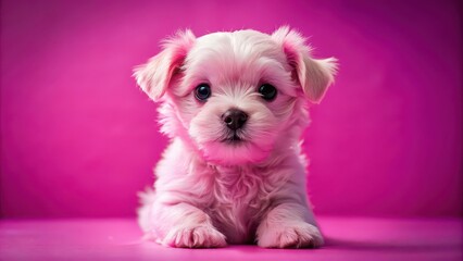 Pink puppy in high definition wallpapers, pink, puppy, HD, wallpapers, cute, adorable, pet, animal, baby, background, mobile, screen