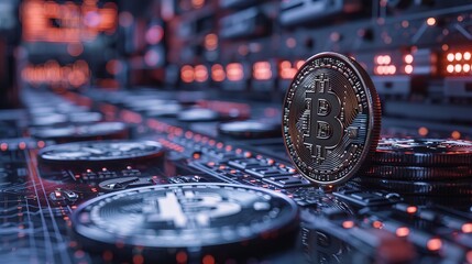 A wide banner design illustrating the approval and listing of crypto and bitcoin exchange-traded funds (ETFs) for institutional investment on stock exchanges, featuring information and data.