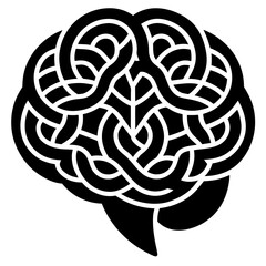 human brain vector art
