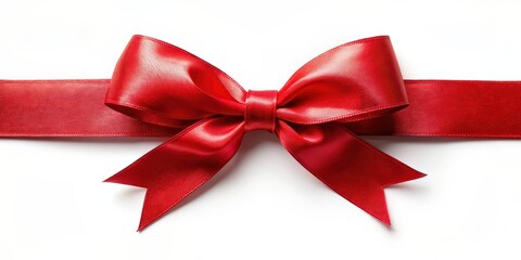Red ribbon tie perfect for formal events and holidays, red ribbon, tie, accessory, fashion, formal wear, elegant