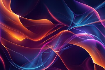 Abstract background with red and blue gradient shapes, fluid organic forms and soft lighting. vector illustration of dark purple