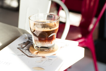 glass of coffee milk 