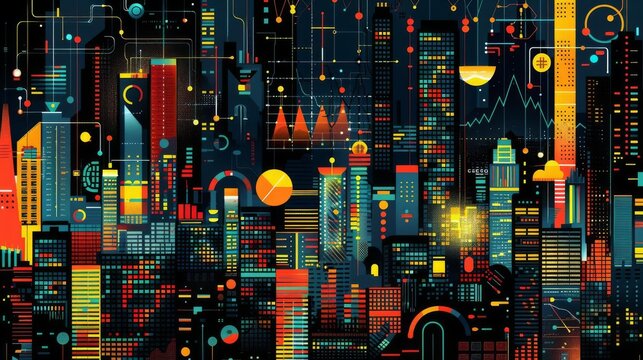 16 Data visualizationinspired designs with charts, graphs, and a sense of information overload