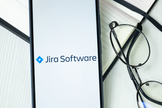 New York, USA - 30 June 2024: Jira Software Logo or Icon on Phone Screen