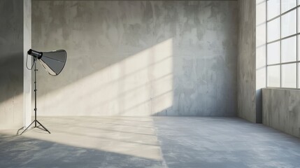 Empty Studio Space With a Single Light