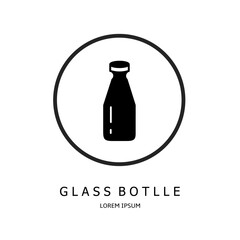 Logo vector design for business. Glass bottle logos.