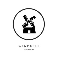 Logo vector design for business. Windmill logos.