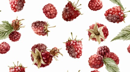 Watercolor seamless pattern of hand-drawn apples with vibrant colors
