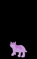 振り返る野良猫のイラスト