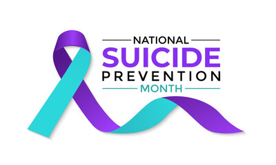 Vector illustration on the theme of National suicide prevention month in September. Banner, Holiday, poster, card and flyer and background design.