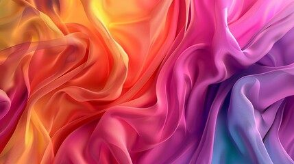 Obraz premium A colorful piece of fabric with a rainbow pattern