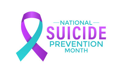 Vector illustration on the theme of National suicide prevention month in September. Banner, Holiday, poster, card and flyer and background design.