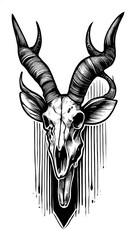 TRIBAL TATOO トライバル タトゥ 刺青 和柄 鹿 deer マーコール MARKHOOR Hunting Trophy ハンティング トロフィー