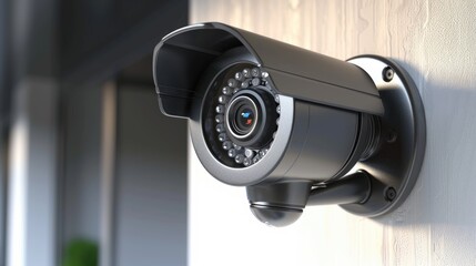 The CCTV security camera, using for recording and monitoring the criminals scene that installed on the building interior
