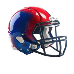 Fototapeta premium A football helmet with a blue and red design