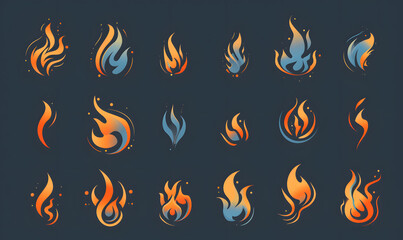 fire spark burn on dark background
