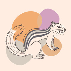 Palm Squirrel vector illustration and svg