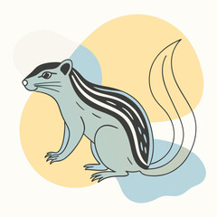 Palm Squirrel vector illustration and svg