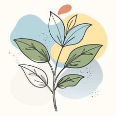 Botanical  leaf vector illustration and svg