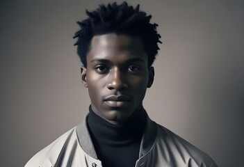 Black man in suit on clean background