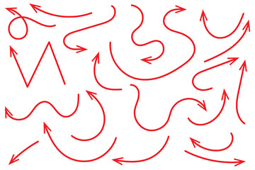 cute arrow hand drawn vector. Arrows mark icon isolated on white background. Print