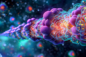 Obraz premium Interaction of insulin and fat cells with activities involved in metabolic processes.